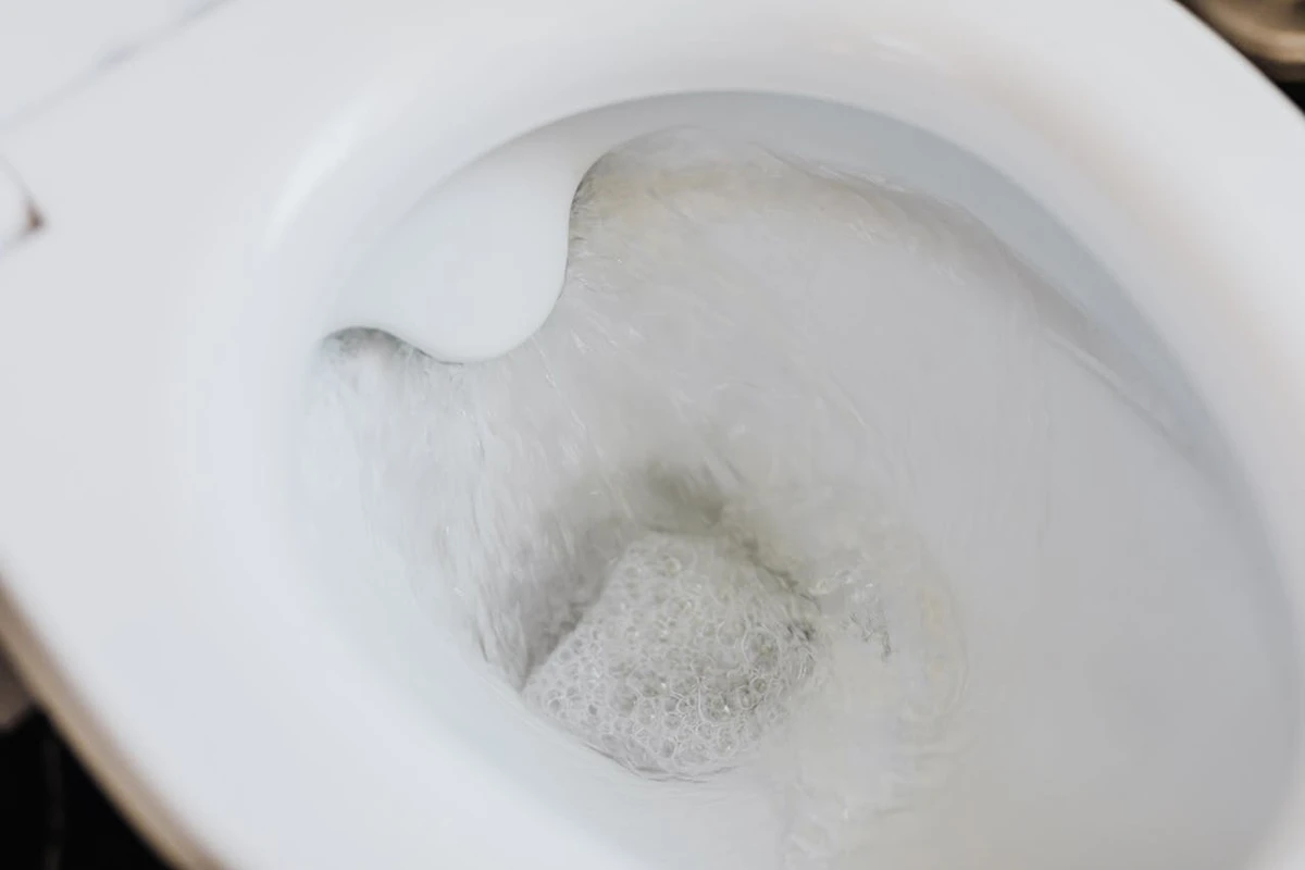 Toilet bowl with water — gurgling toilet causes and fixes